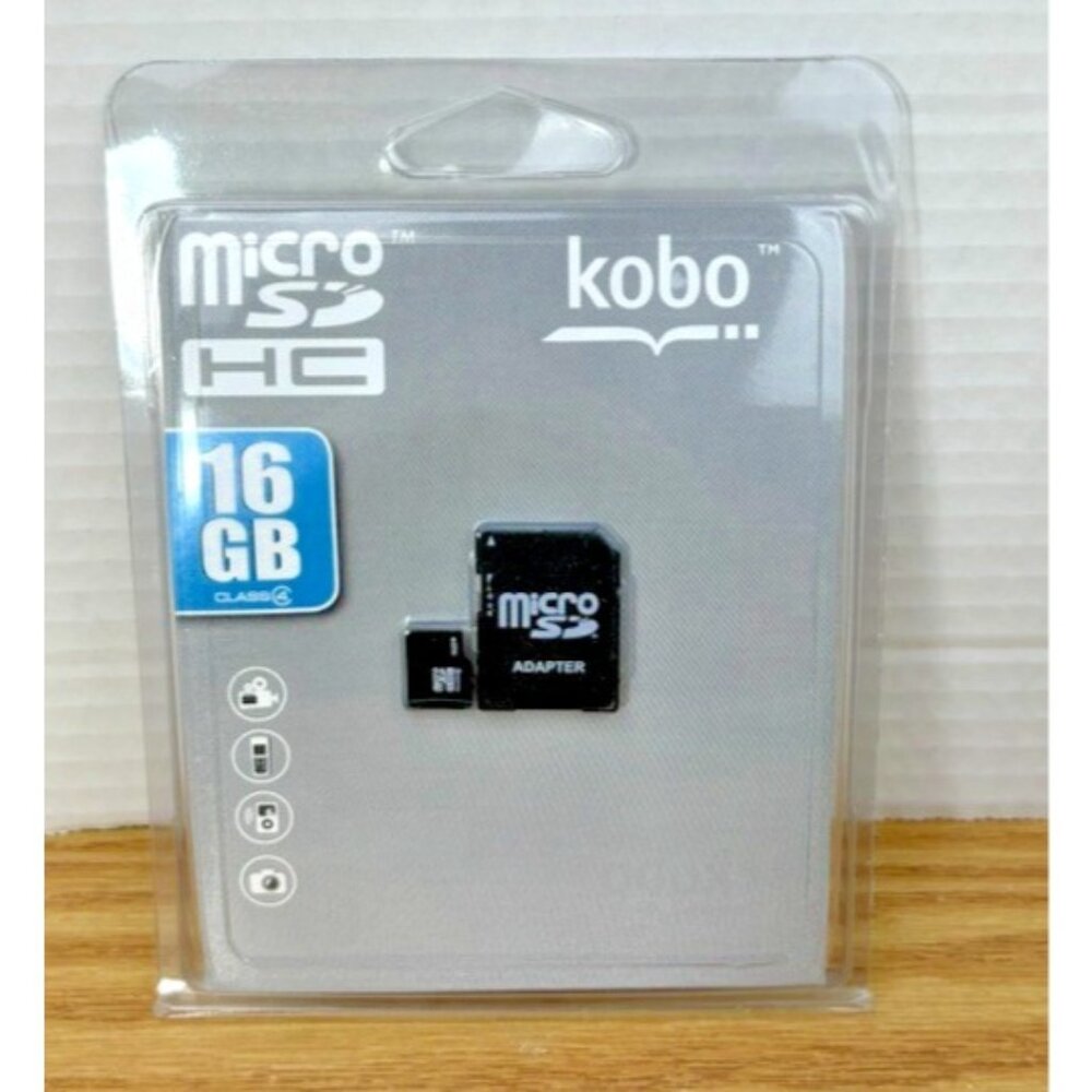 KOBO Brand 16GB MicroSDHC Memory Card with an included SD adapter